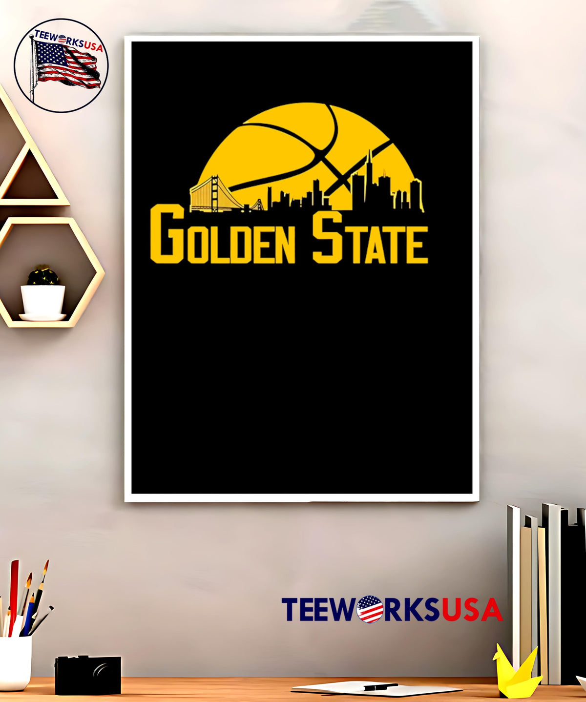 Golden State Warriors Cityscape Skyline style 2025 - Adult & Kids T-Shirts, Sweatshirts & Hoodies apparel design preview 5