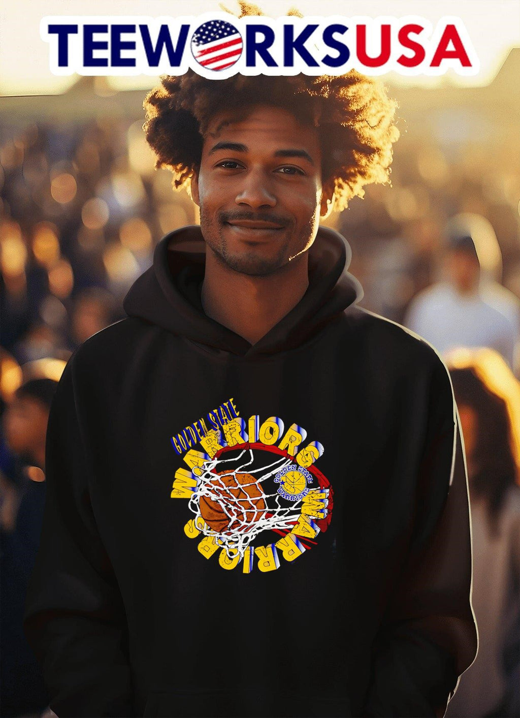 Golden State Warriors in the net - Adult & Kids T-Shirts, Sweatshirts & Hoodies apparel design preview 2