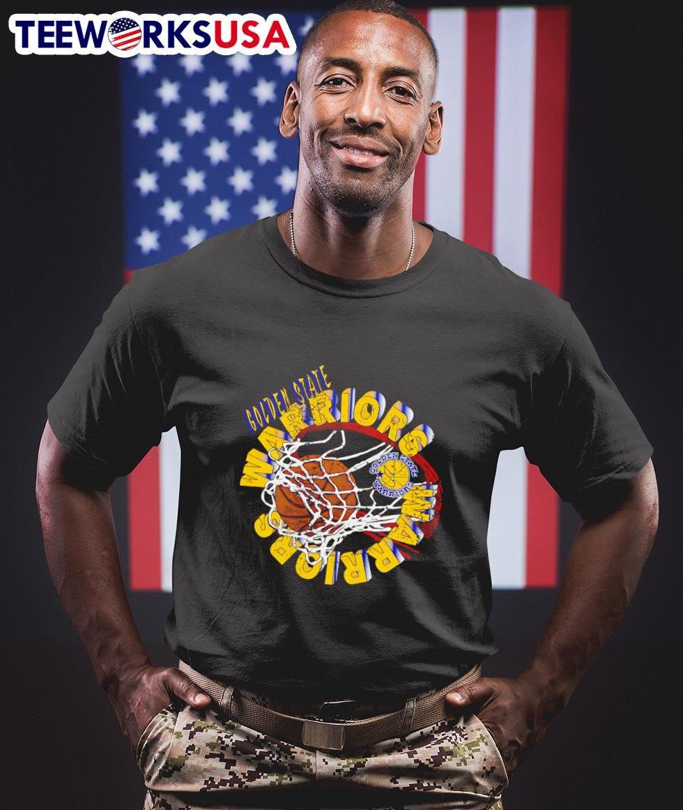 Golden State Warriors in the net - Adult & Kids T-Shirts, Sweatshirts & Hoodies apparel design preview 1