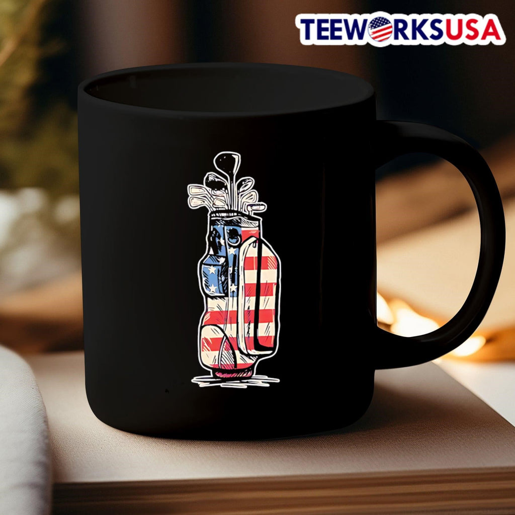 Golf bag USA flag - Adult & Kids T-Shirts, Sweatshirts & Hoodies apparel design preview 3