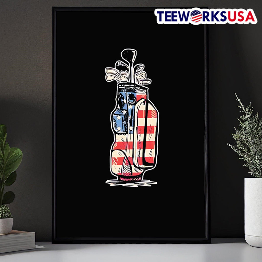 Golf bag USA flag - Adult & Kids T-Shirts, Sweatshirts & Hoodies apparel design preview 5