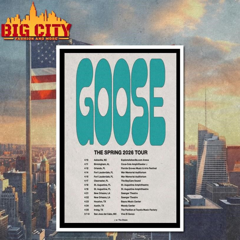 Goose The Spring Tour 2026 Poster - Adult & Kids T-Shirts, Sweatshirts & Hoodies apparel design preview 4