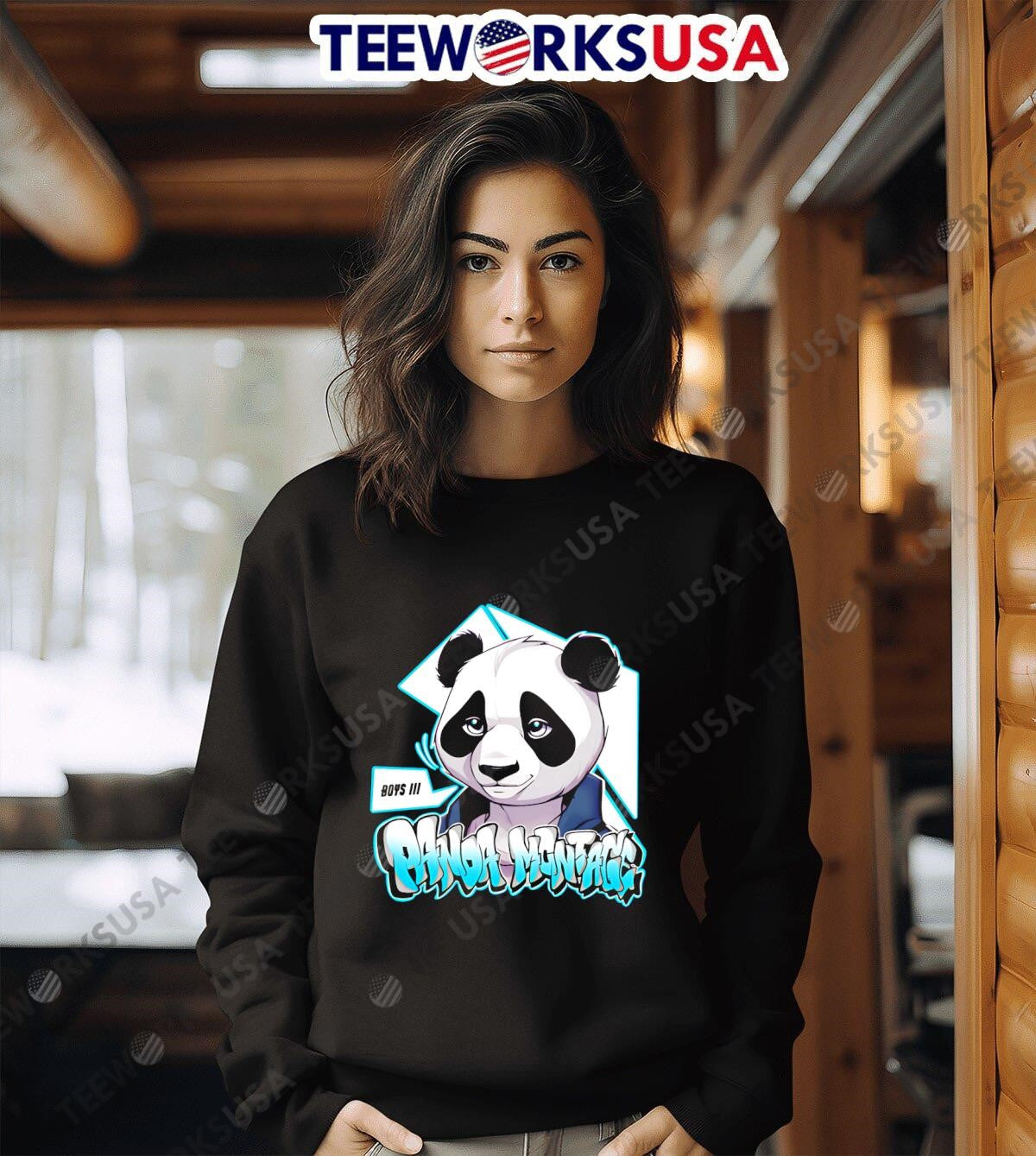 Graffiti Panda Montage Boys - Adult & Kids T-Shirts, Sweatshirts & Hoodies apparel design preview 6