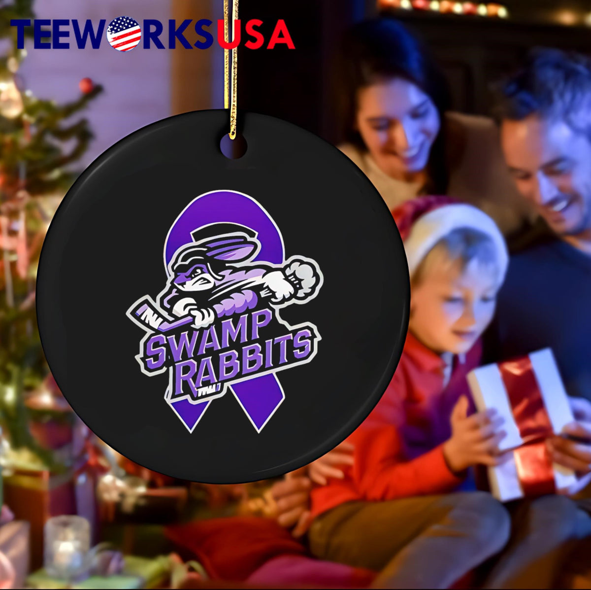 Greenville Swamp Rabbits Fight Cancer Special logo - Adult & Kids T-Shirts, Sweatshirts & Hoodies apparel design preview 4