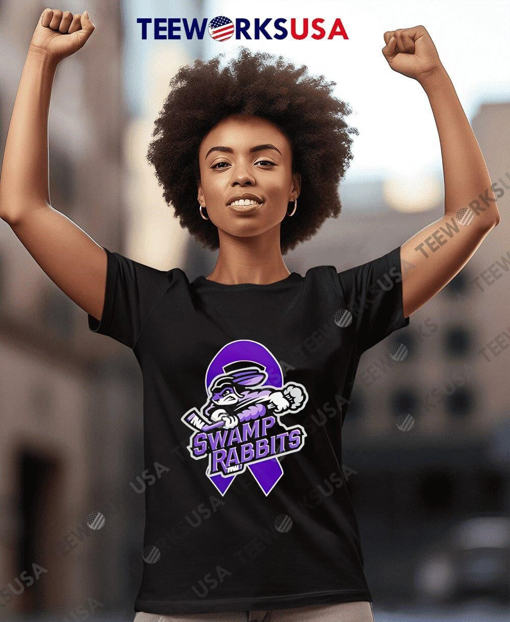 Greenville Swamp Rabbits Fight Cancer Special logo - Adult & Kids T-Shirts, Sweatshirts & Hoodies apparel design preview 7