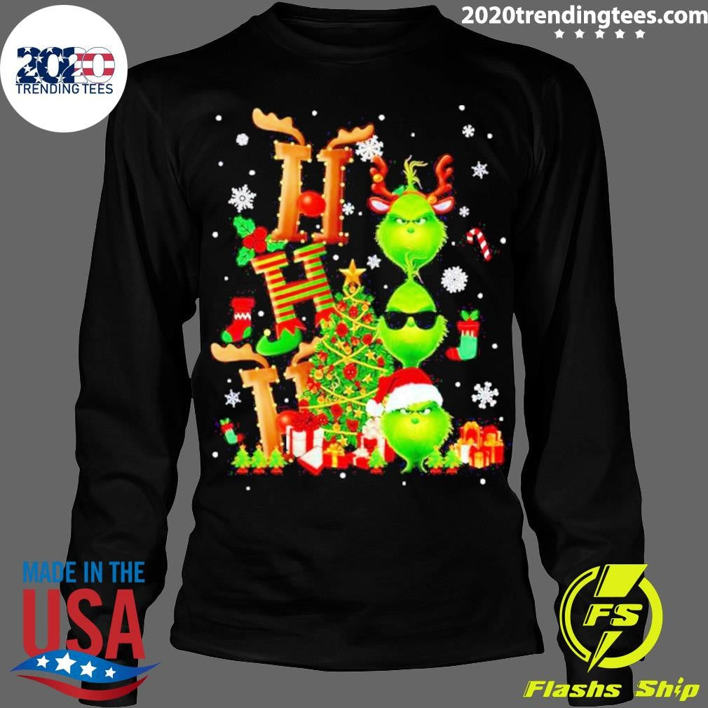 Grinch Ho Christmas - Adult & Kids T-Shirts, Sweatshirts & Hoodies apparel design preview 4