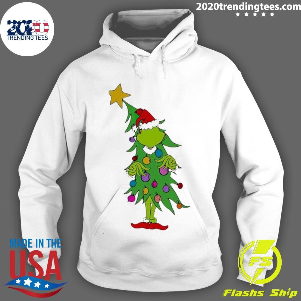 Grinch On Christmas Tree - Adult & Kids T-Shirts, Sweatshirts & Hoodies apparel design preview 2