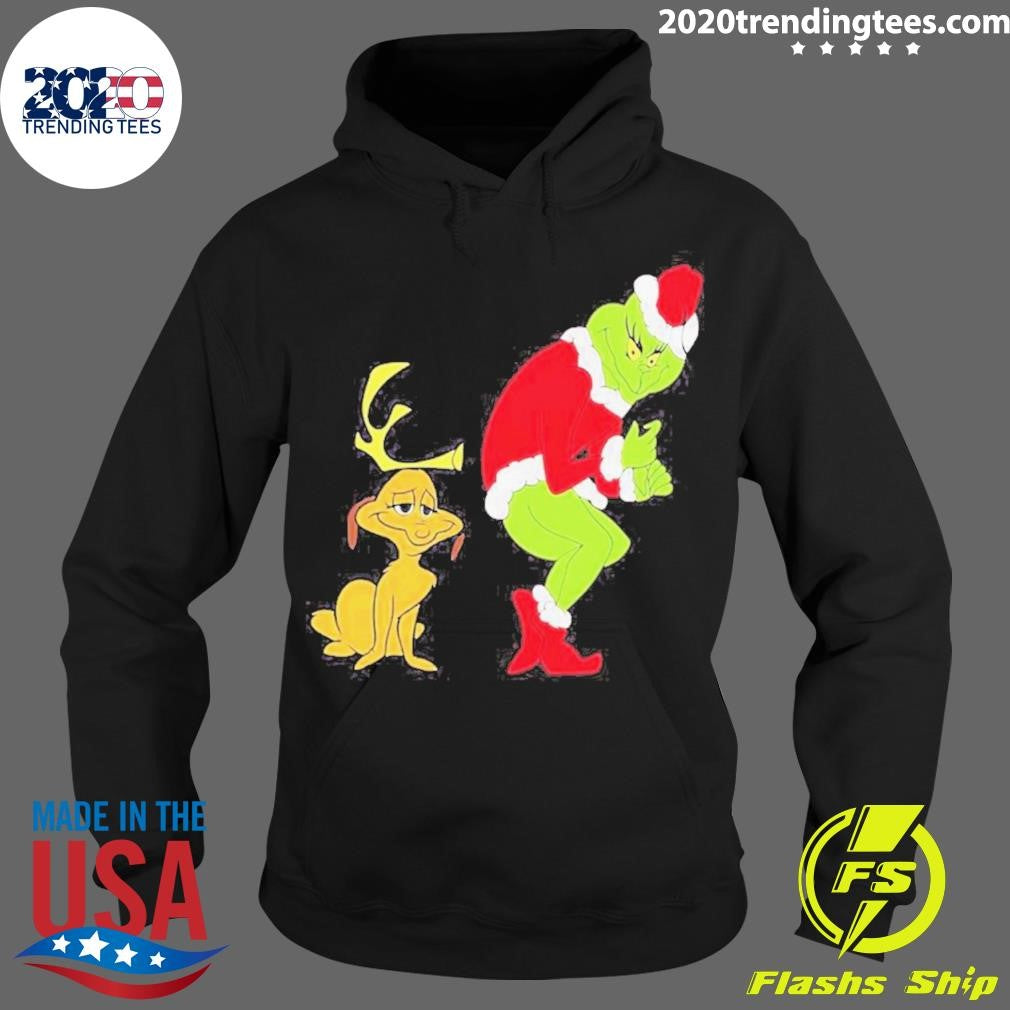 Grinch and Dog Christmas - Adult & Kids T-Shirts, Sweatshirts & Hoodies apparel design preview 2