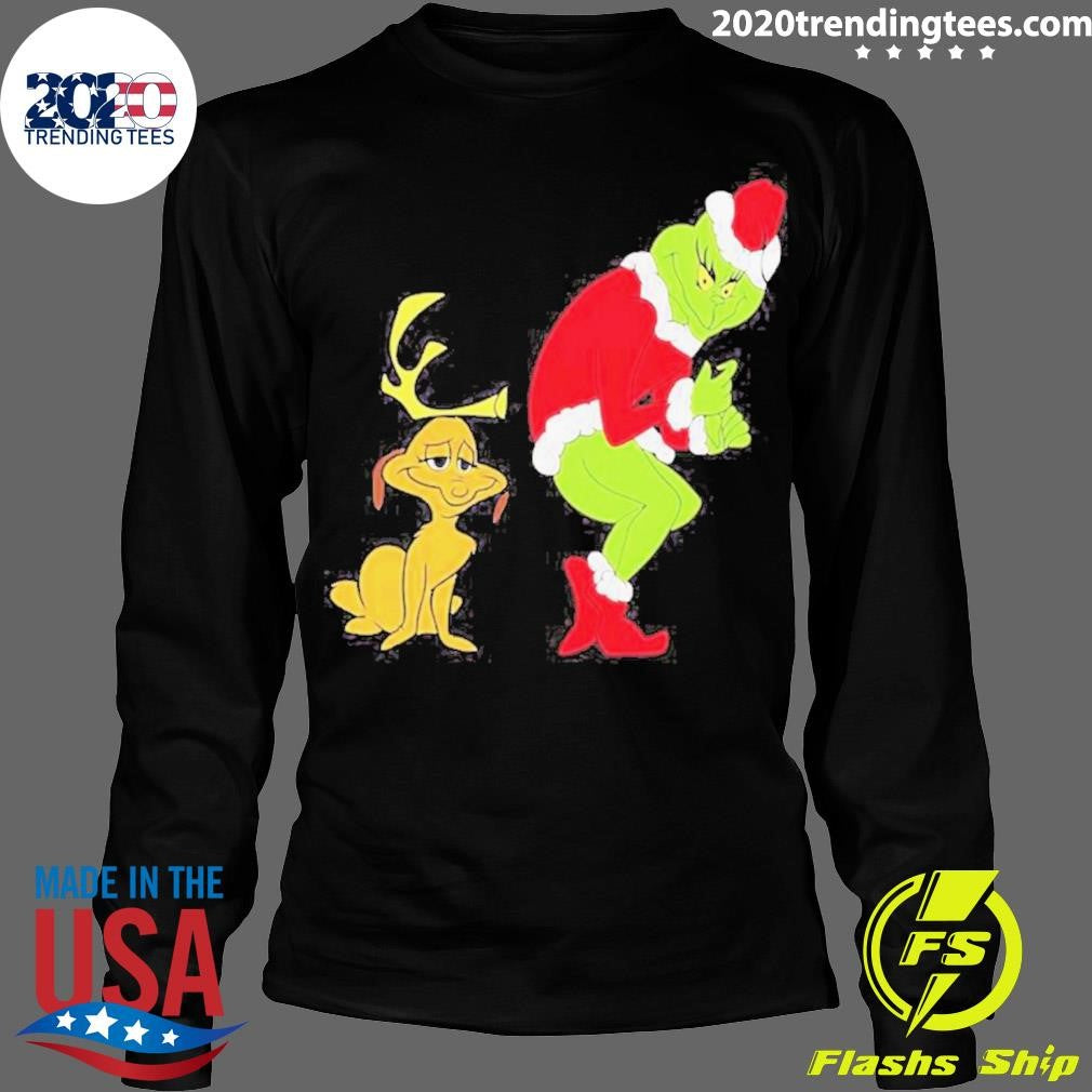 Grinch and Dog Christmas - Adult & Kids T-Shirts, Sweatshirts & Hoodies apparel design preview 4