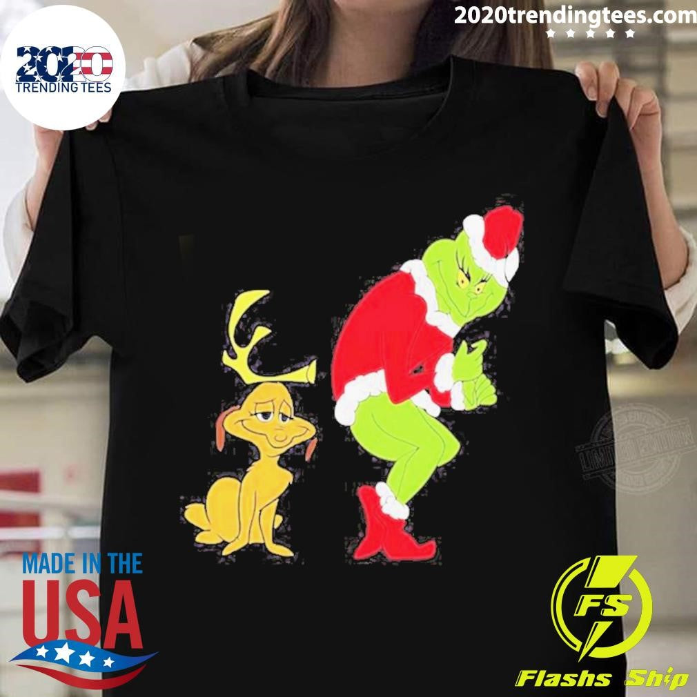 Grinch and Dog Christmas - Adult & Kids T-Shirts, Sweatshirts & Hoodies apparel design preview 1