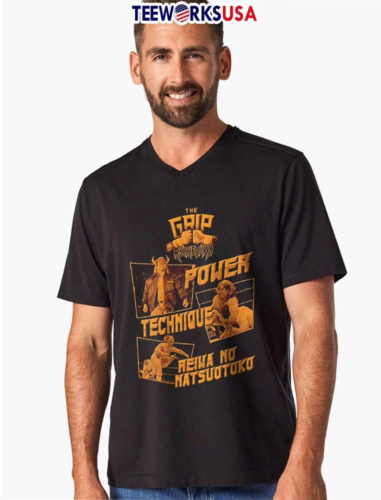 Grip Power Technique Reiwa No Natsuotoko Wrestler - Adult & Kids T-Shirts, Sweatshirts & Hoodies apparel design preview 8
