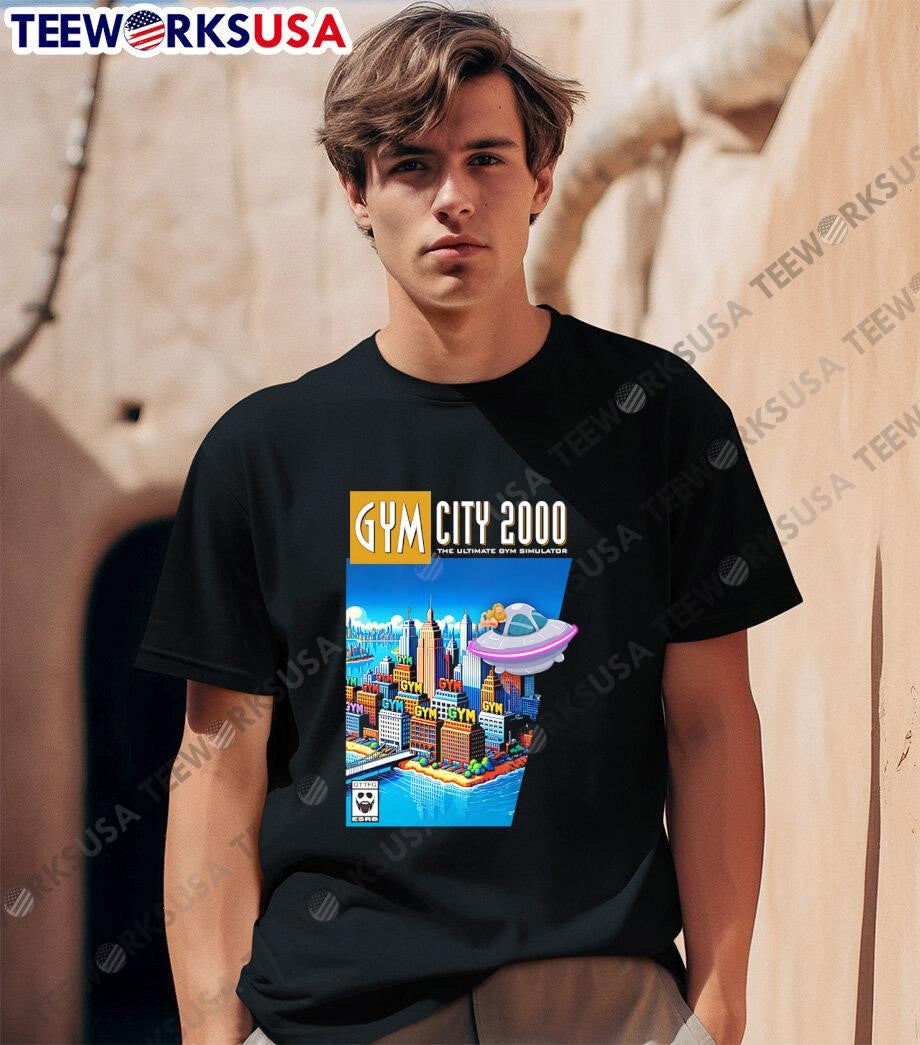 Gym City 2000 The Ultimate Simulator - Adult & Kids T-Shirts, Sweatshirts & Hoodies apparel design preview 1
