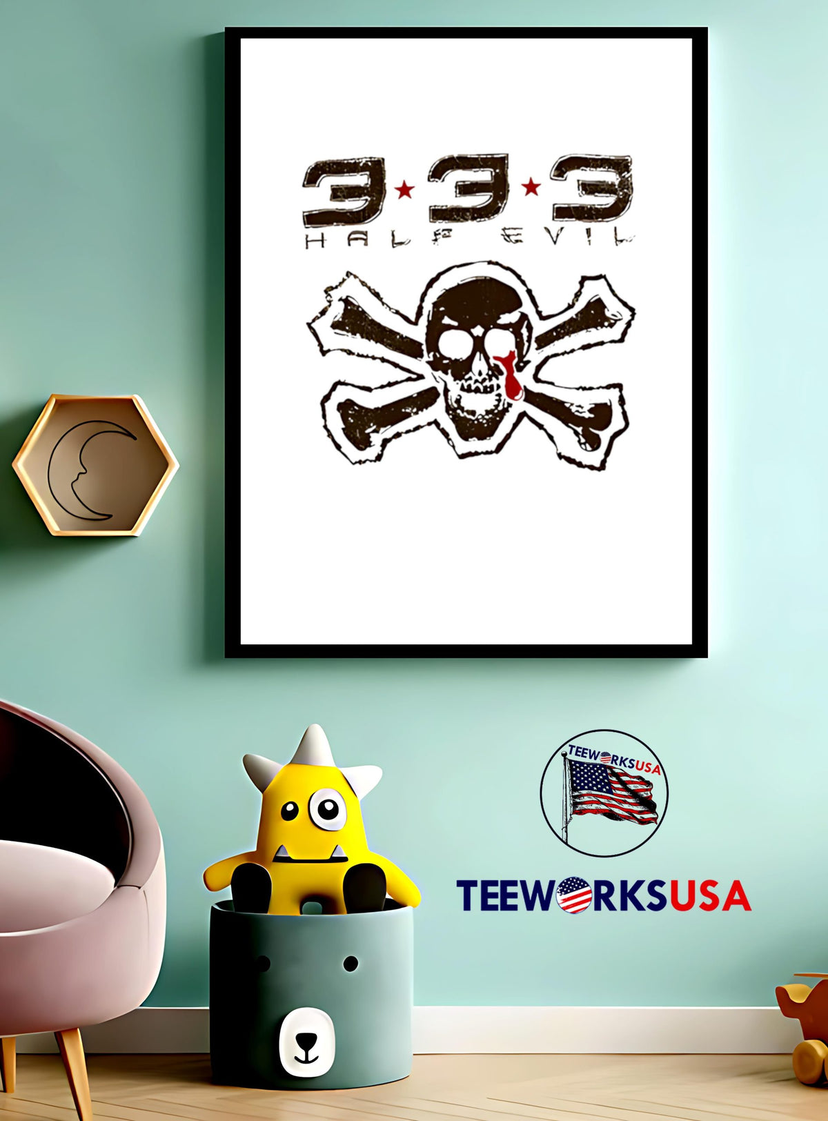 Half Evil 333 Pirate Sport - Adult & Kids T-Shirts, Sweatshirts & Hoodies apparel design preview 3
