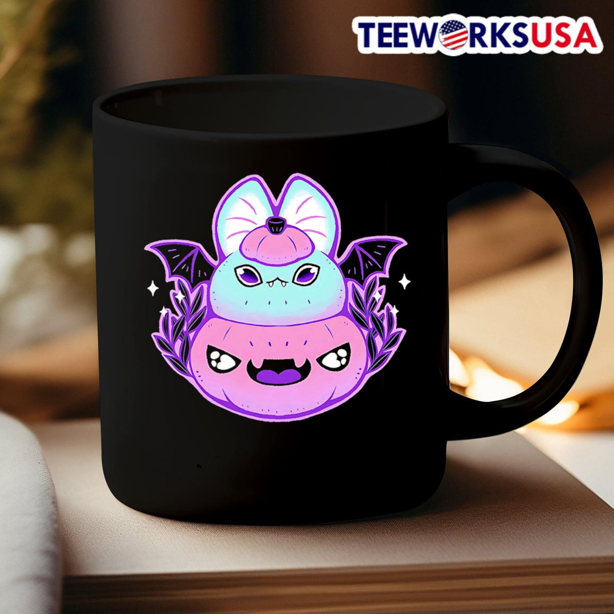 Halloween Pastel Goth Bat - Adult & Kids T-Shirts, Sweatshirts & Hoodies apparel design preview 3