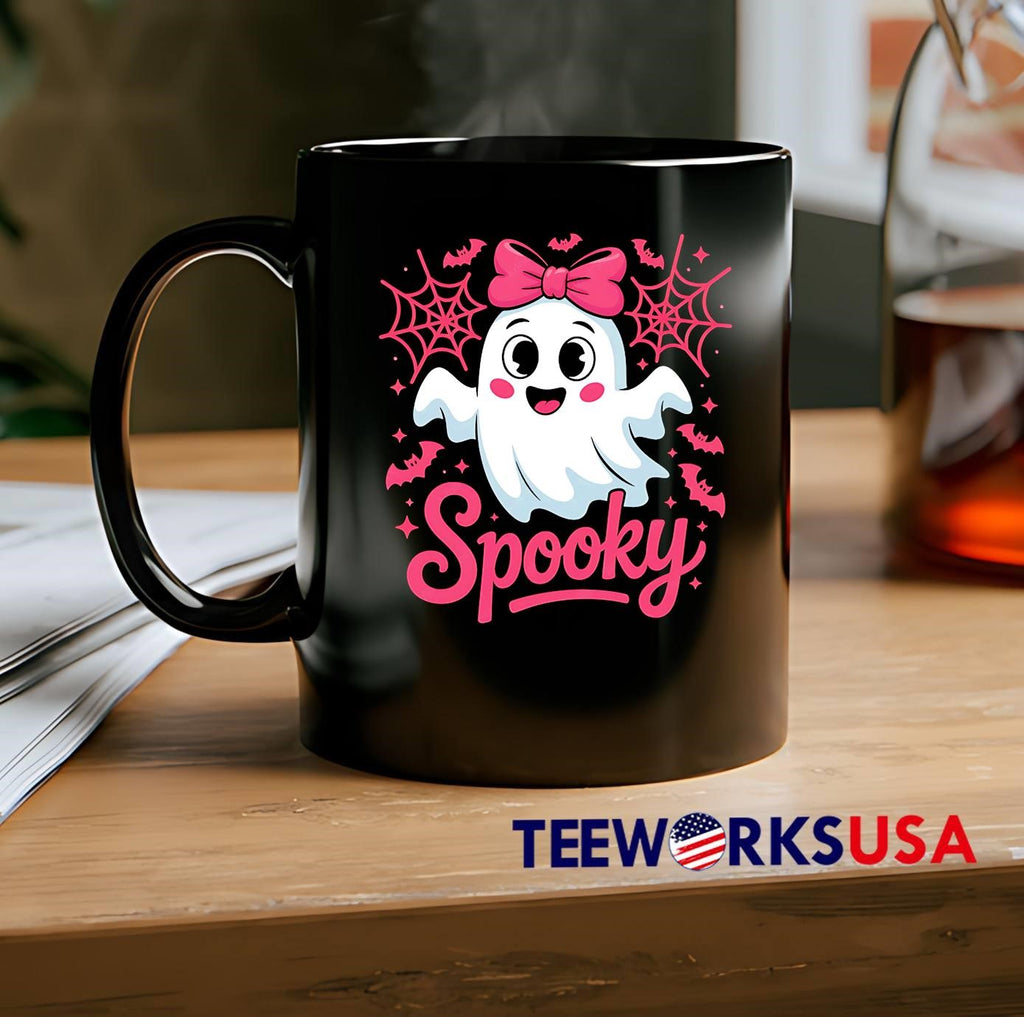 Halloween spooky ghost cute - Adult & Kids T-Shirts, Sweatshirts & Hoodies apparel design preview 2