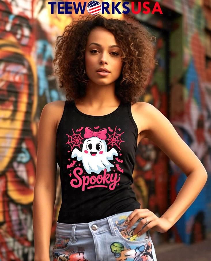 Halloween spooky ghost cute - Adult & Kids T-Shirts, Sweatshirts & Hoodies apparel design preview 7