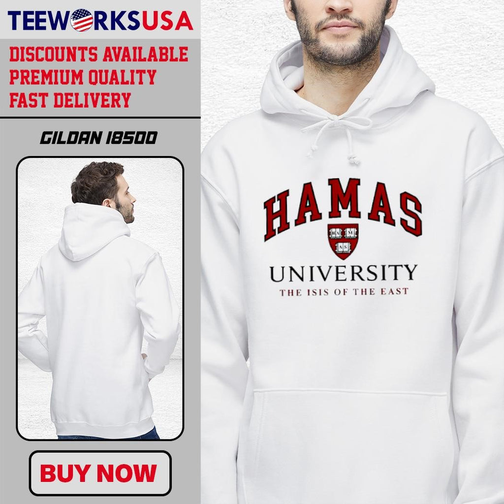 Hamas University The Isis Of East logo - Adult & Kids T-Shirts, Sweatshirts & Hoodies apparel design preview 2