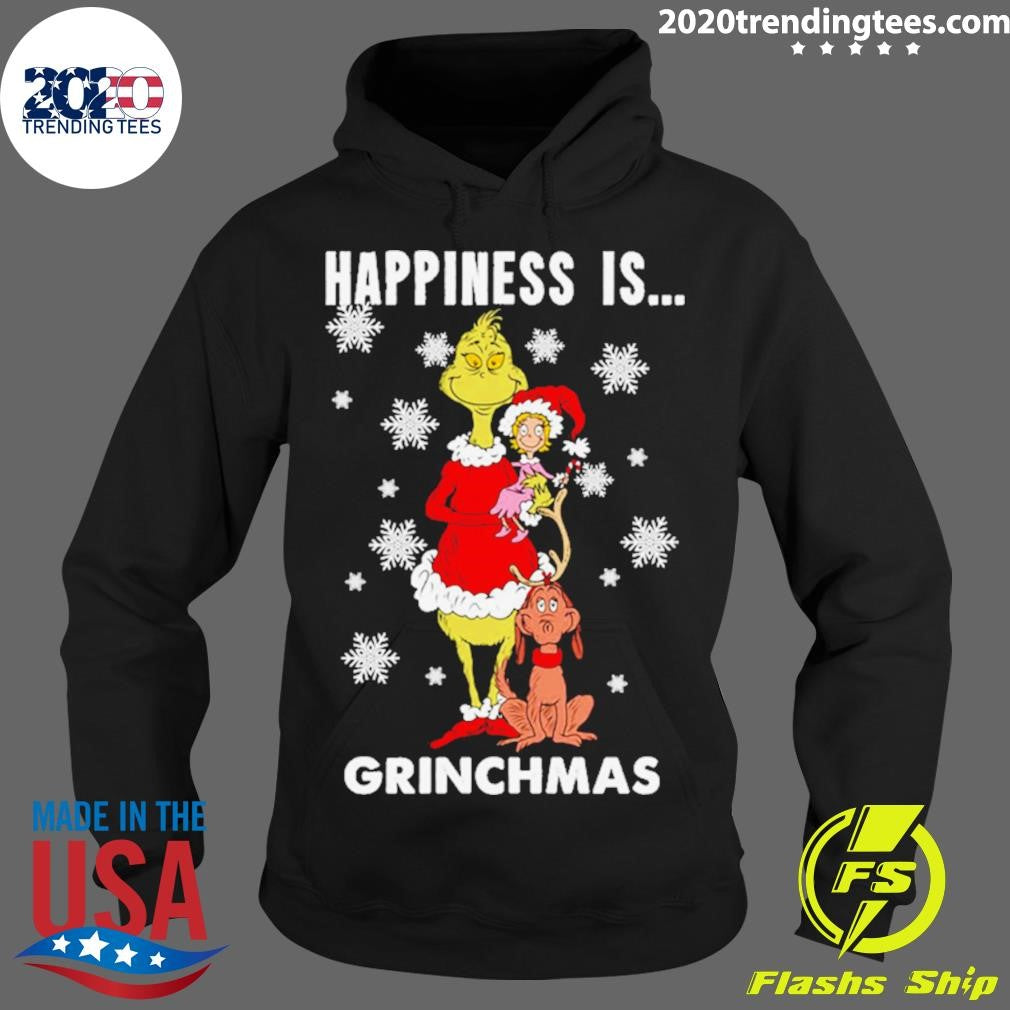 Happiness Is Grinchmas - Adult & Kids T-Shirts, Sweatshirts & Hoodies apparel design preview 2
