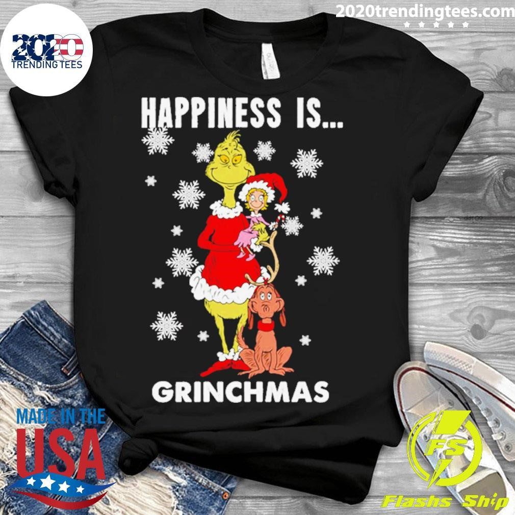 Happiness Is Grinchmas - Adult & Kids T-Shirts, Sweatshirts & Hoodies apparel design preview 3
