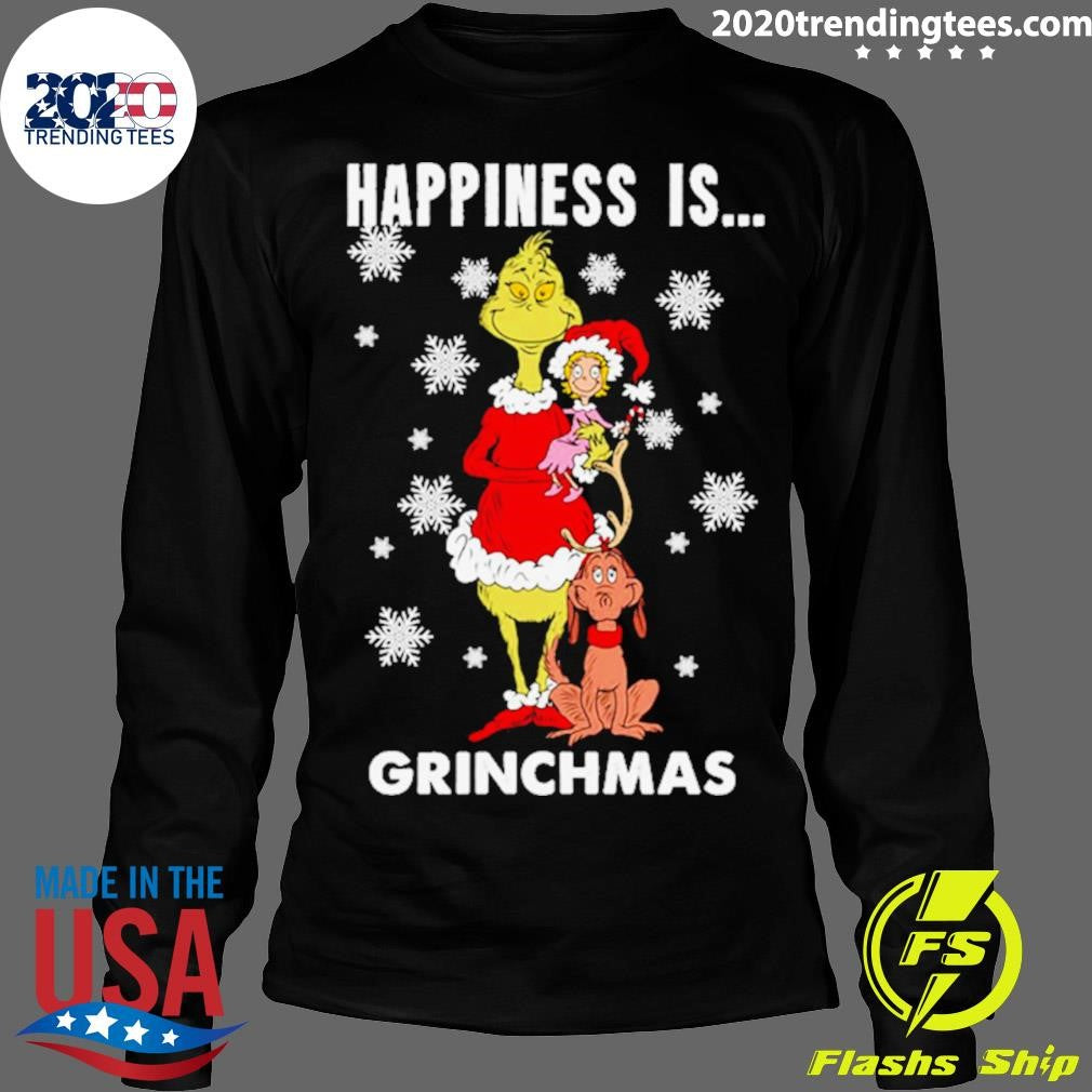 Happiness Is Grinchmas - Adult & Kids T-Shirts, Sweatshirts & Hoodies apparel design preview 4