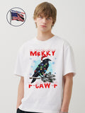 Happy Christmas black raven String light - Adult & Kids T-Shirts, Sweatshirts & Hoodies apparel design preview 1