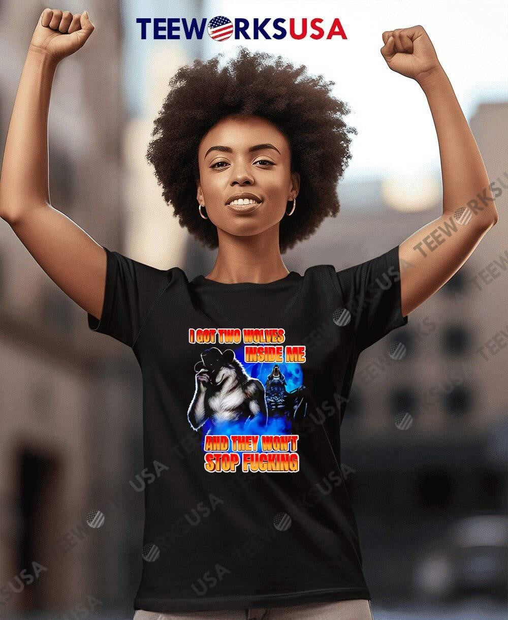 Hardcore Apparel I Got Two Wolves Inside Me and They - Adult & Kids T-Shirts, Sweatshirts & Hoodies apparel design preview 7