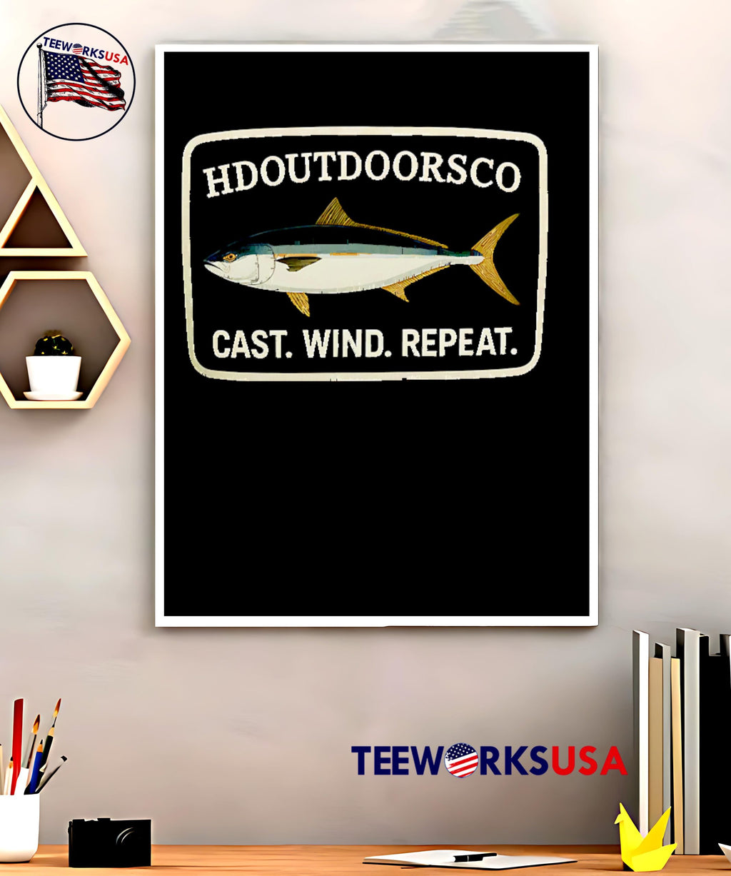 Hdoutdoorsco Cast Wind Repeat - Adult & Kids T-Shirts, Sweatshirts & Hoodies apparel design preview 5