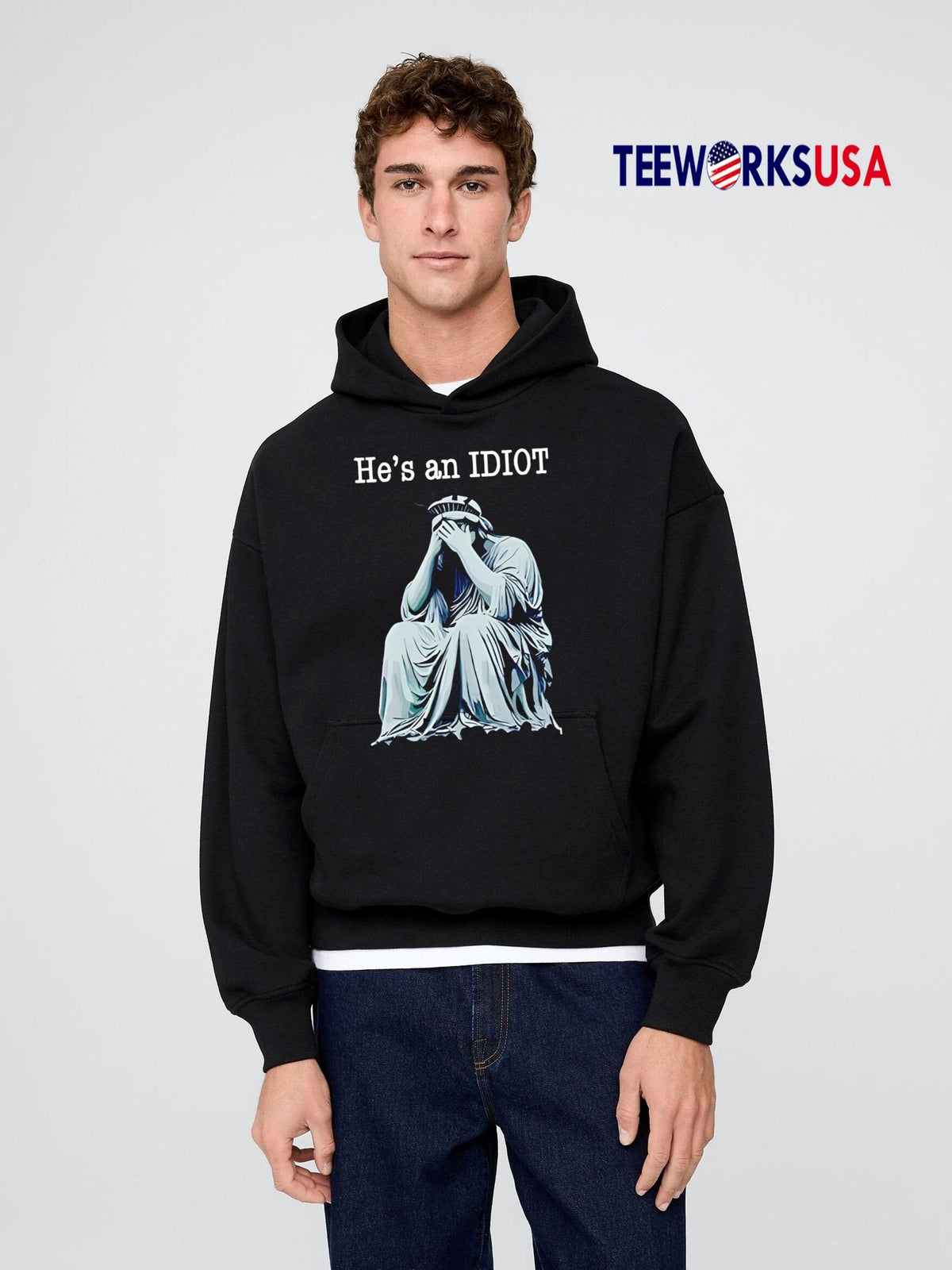 He Is An Idiot Anti Trump - Adult & Kids T-Shirts, Sweatshirts & Hoodies apparel design preview 2