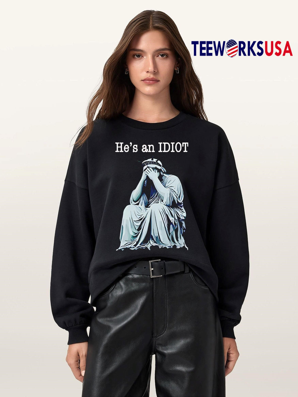 He Is An Idiot Anti Trump - Adult & Kids T-Shirts, Sweatshirts & Hoodies apparel design preview 5