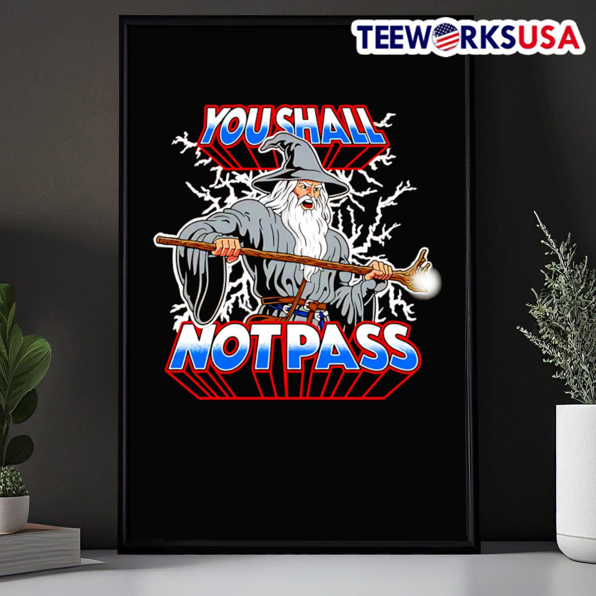 He-Wizard you shall not pass - Adult & Kids T-Shirts, Sweatshirts & Hoodies apparel design preview 5