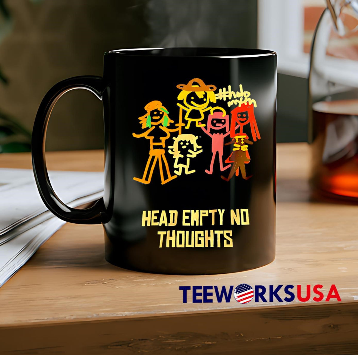 Head Empty No Thoughts cartoon - Adult & Kids T-Shirts, Sweatshirts & Hoodies apparel design preview 2
