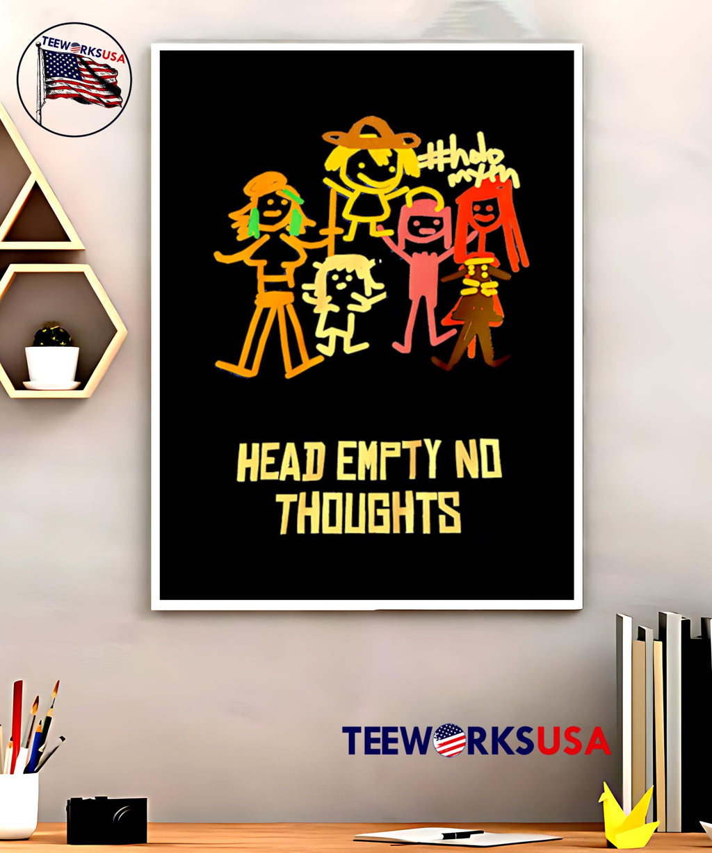 Head Empty No Thoughts cartoon - Adult & Kids T-Shirts, Sweatshirts & Hoodies apparel design preview 5