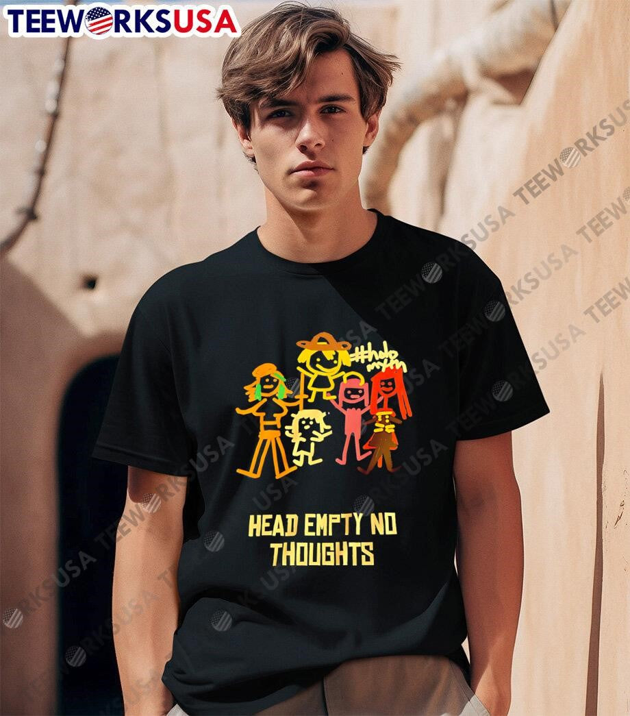 Head Empty No Thoughts cartoon - Adult & Kids T-Shirts, Sweatshirts & Hoodies apparel design preview 1