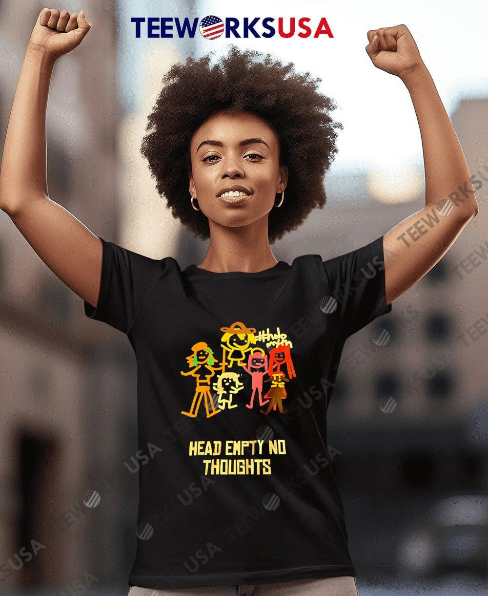 Head Empty No Thoughts cartoon - Adult & Kids T-Shirts, Sweatshirts & Hoodies apparel design preview 7