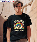 Healing Every Day rainbow vintage - Adult & Kids T-Shirts, Sweatshirts & Hoodies apparel design preview 1