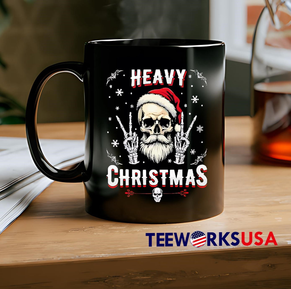 Heavy Christmas Skull - Adult & Kids T-Shirts, Sweatshirts & Hoodies apparel design preview 2