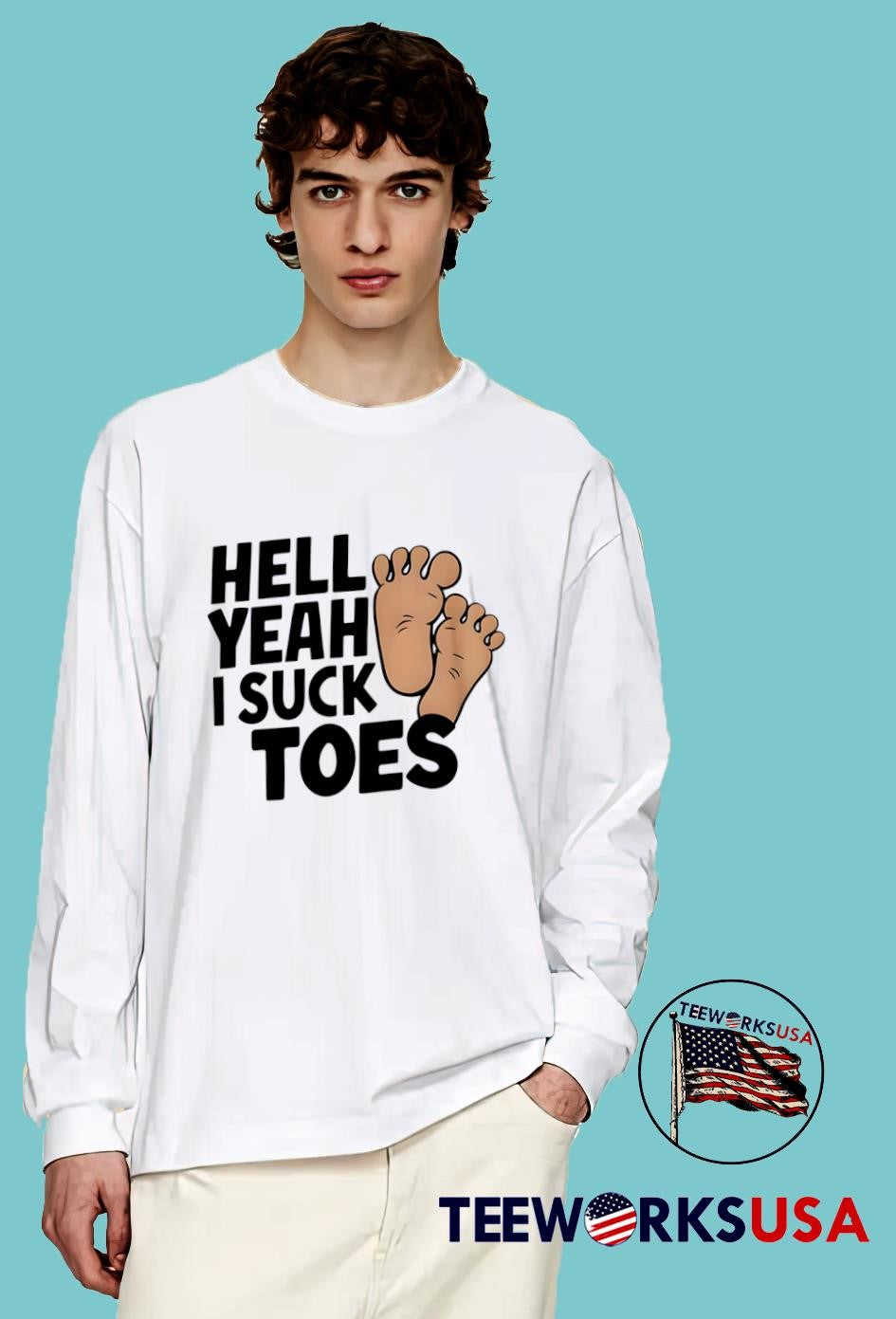 Hell Yeah I Suck Toes feet - Adult & Kids T-Shirts, Sweatshirts & Hoodies apparel design preview 4