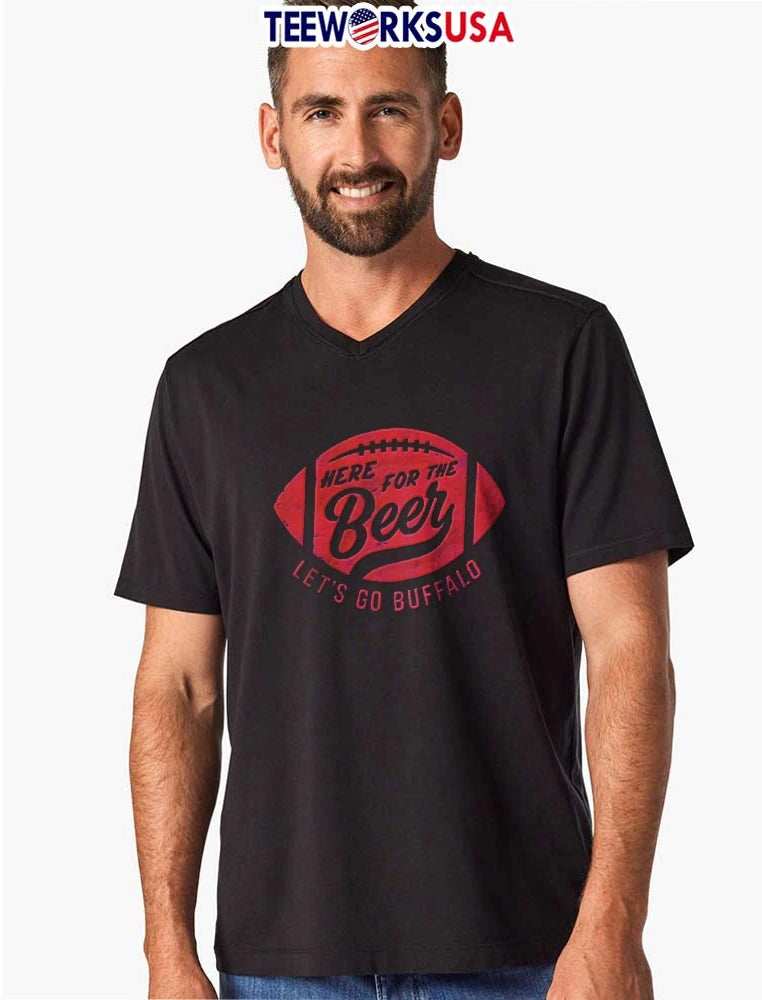 Here for the beer let is go buffalo football - Adult & Kids T-Shirts, Sweatshirts & Hoodies apparel design preview 8