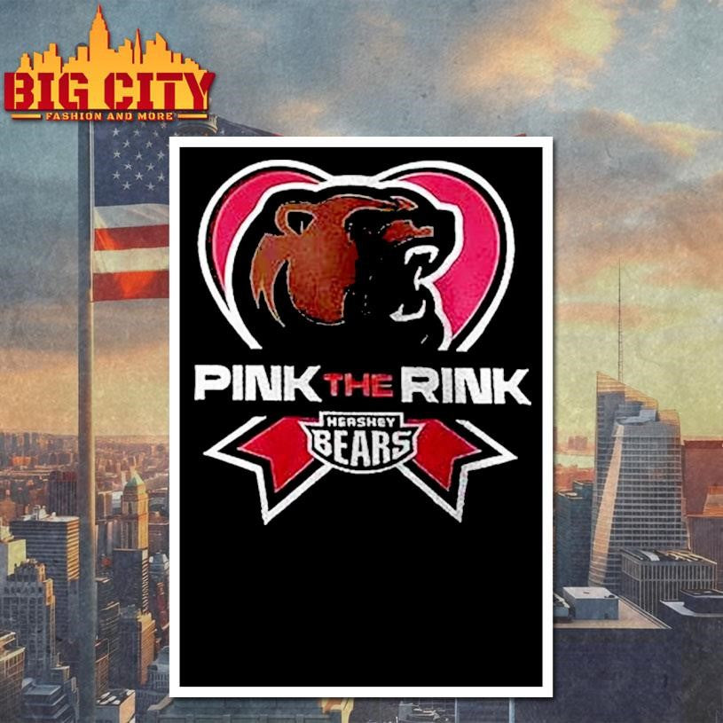 Hershey Bears Pink The Rink Logo - Adult & Kids T-Shirts, Sweatshirts & Hoodies apparel design preview 4