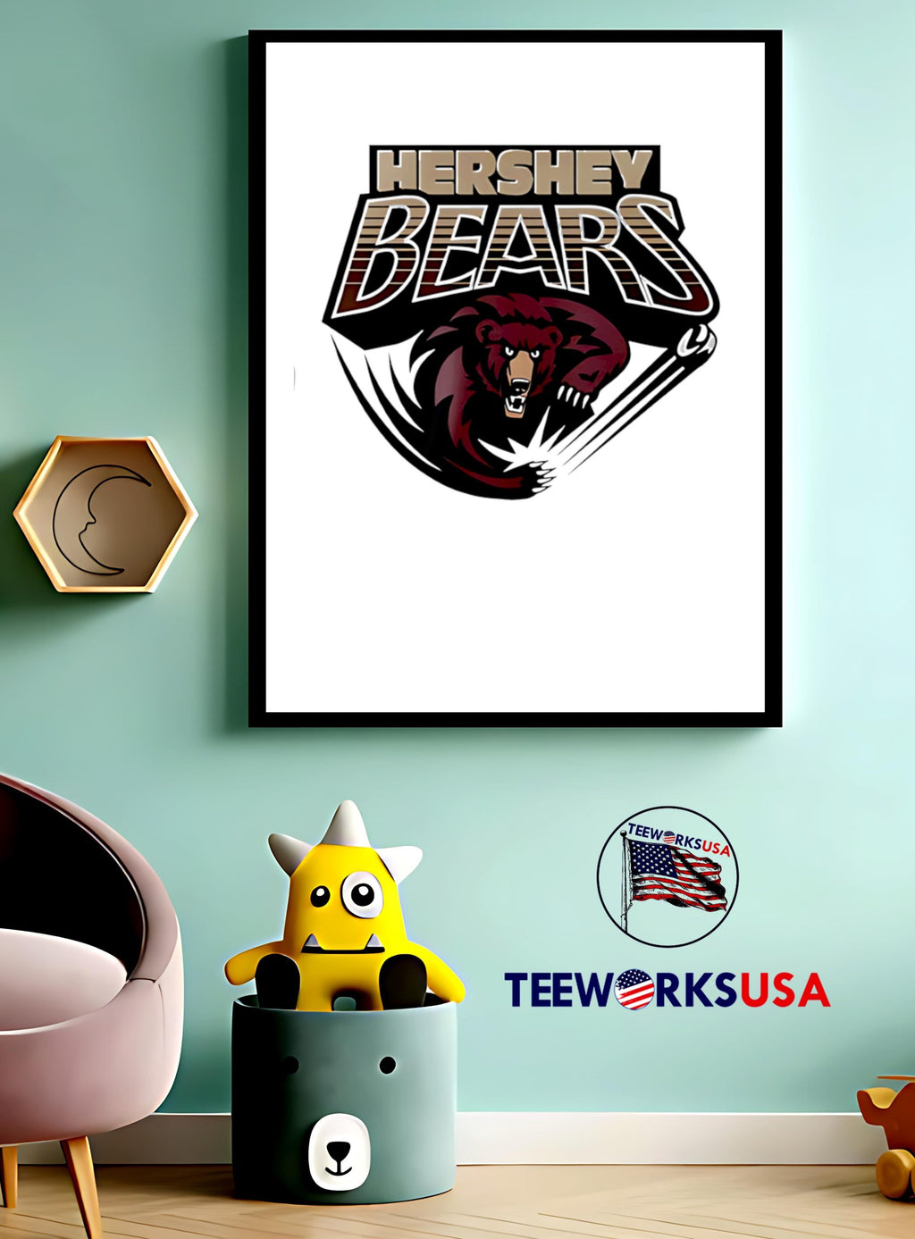 Hershey Bears Team 2025 mascot - Adult & Kids T-Shirts, Sweatshirts & Hoodies apparel design preview 4