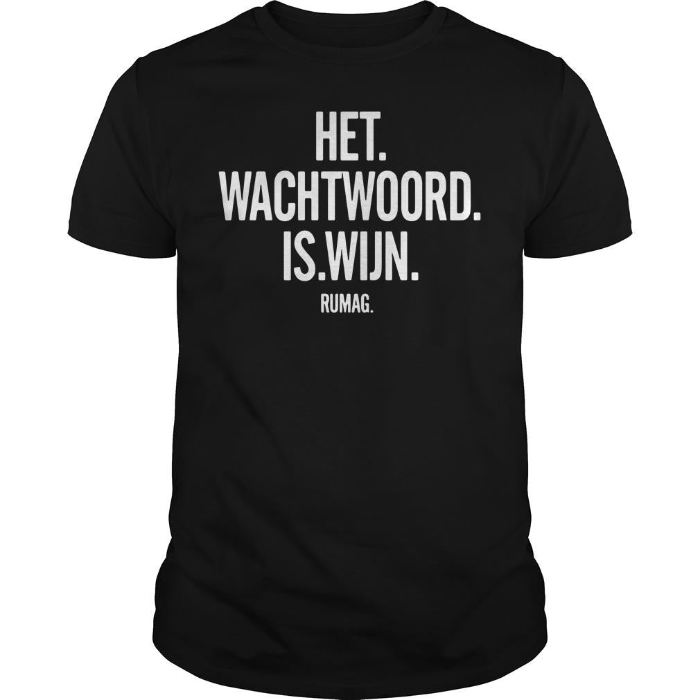 Het Wachtwoord Is Wijn - Adult & Kids T-Shirts, Sweatshirts & Hoodies apparel design preview 1