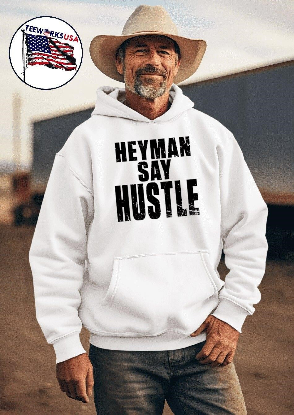 Heyman say hustle - Adult & Kids T-Shirts, Sweatshirts & Hoodies apparel design preview 2