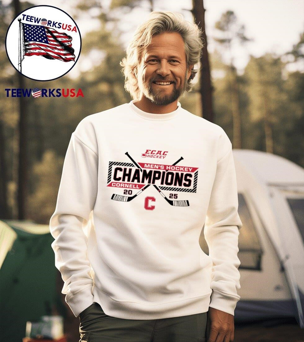 Hockey 2025 ECAC Championship Cornell - Adult & Kids T-Shirts, Sweatshirts & Hoodies apparel design preview 3