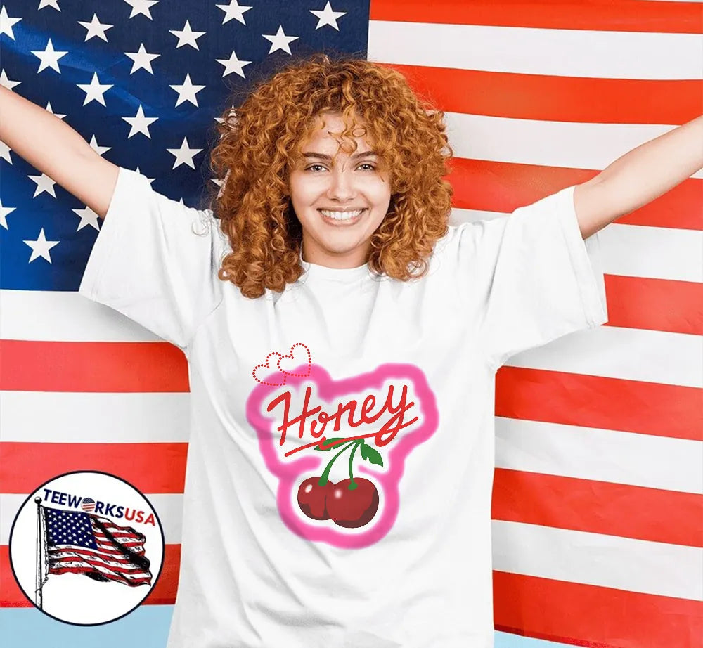 Honey Cherries - Adult & Kids T-Shirts, Sweatshirts & Hoodies apparel design preview 2