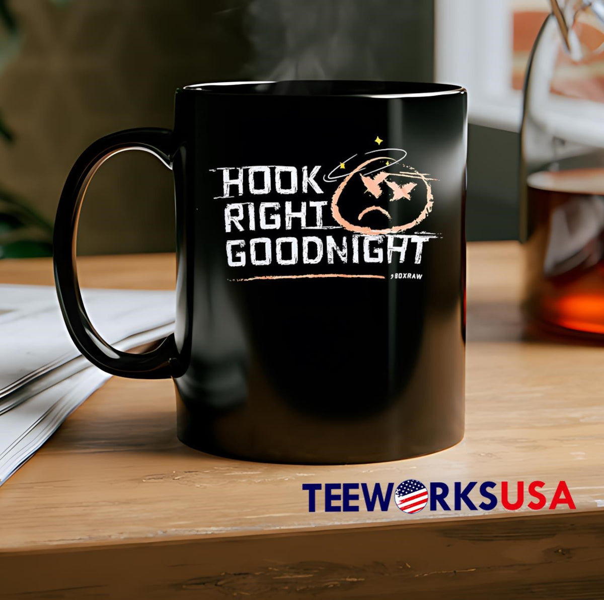 Hook Right Goodnight boxing - Adult & Kids T-Shirts, Sweatshirts & Hoodies apparel design preview 2
