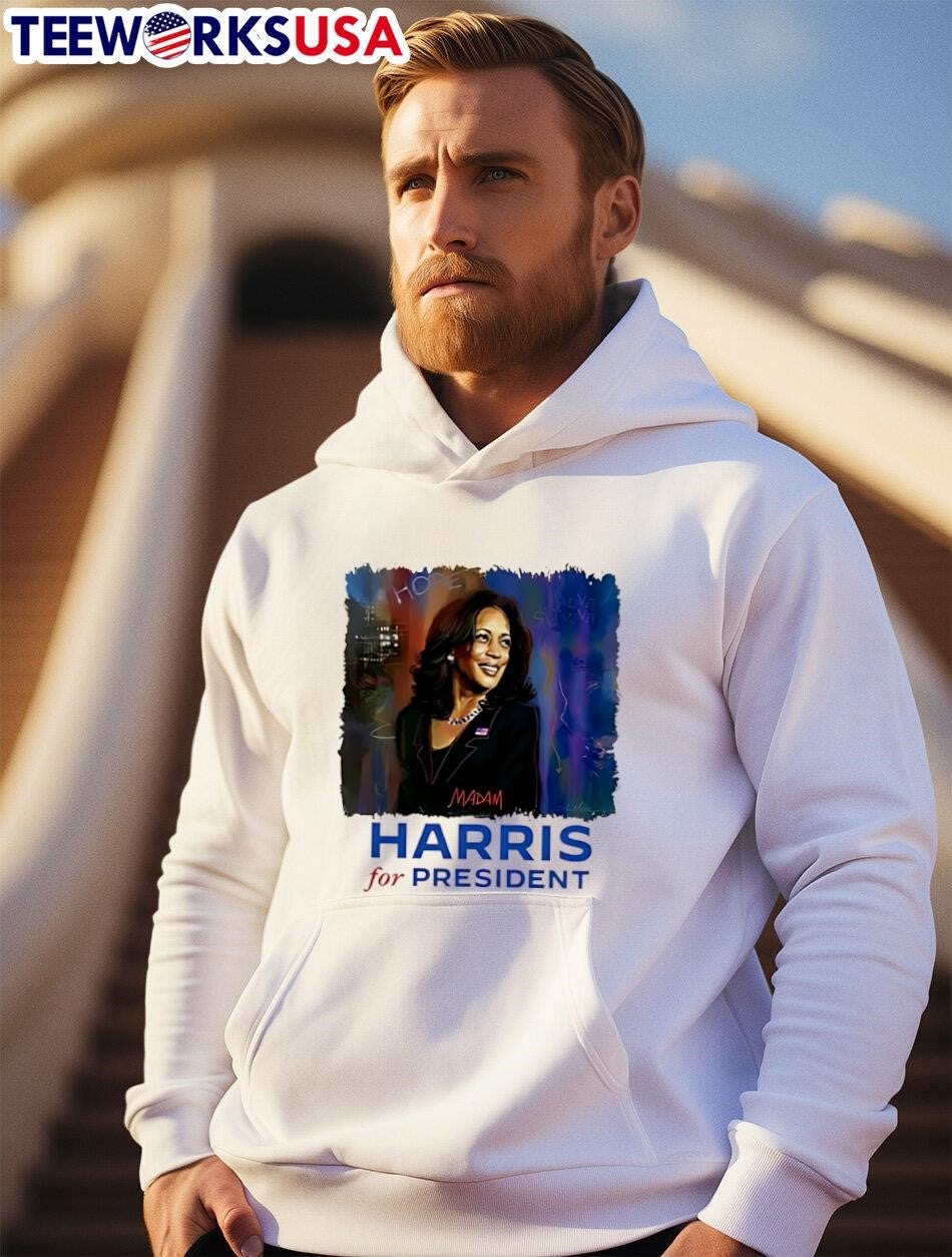 Hope In Harris For Presiident madam - Adult & Kids T-Shirts, Sweatshirts & Hoodies apparel design preview 2