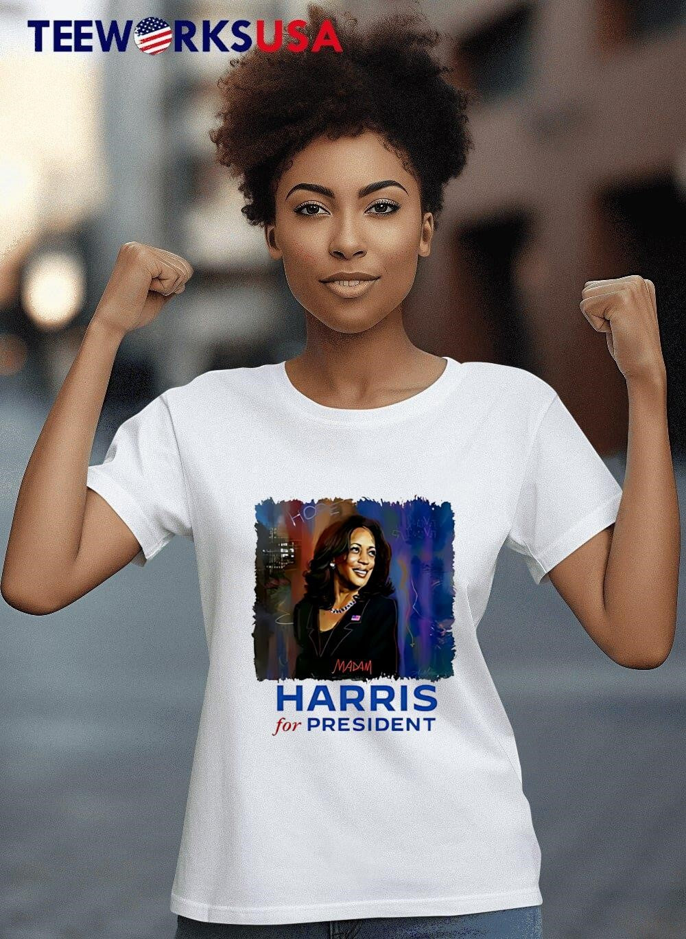 Hope In Harris For Presiident madam - Adult & Kids T-Shirts, Sweatshirts & Hoodies apparel design preview 4