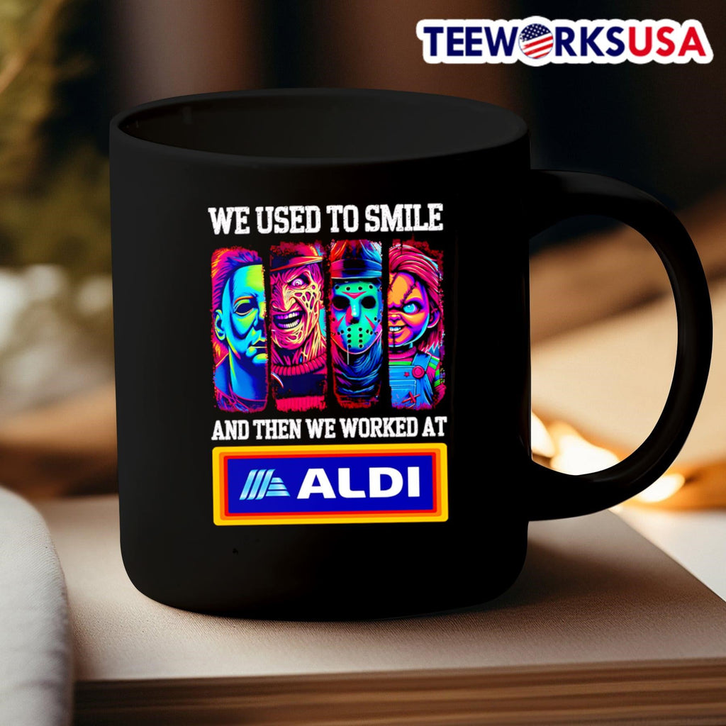 Horror characters we used to smile and then worked at - Adult & Kids T-Shirts, Sweatshirts & Hoodies apparel design preview 3