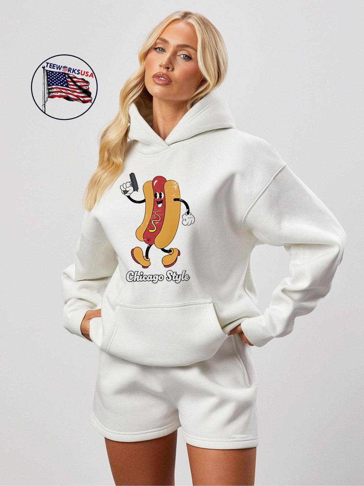 Hot Dog Chicago Style funny - Adult & Kids T-Shirts, Sweatshirts & Hoodies apparel design preview 2