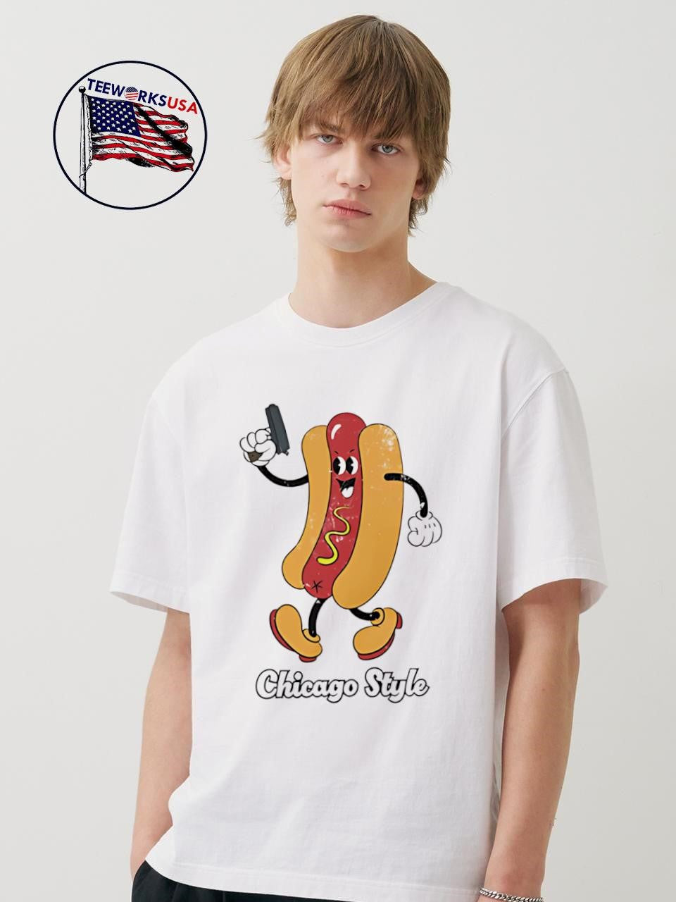 Hot Dog Chicago Style funny - Adult & Kids T-Shirts, Sweatshirts & Hoodies apparel design preview 1